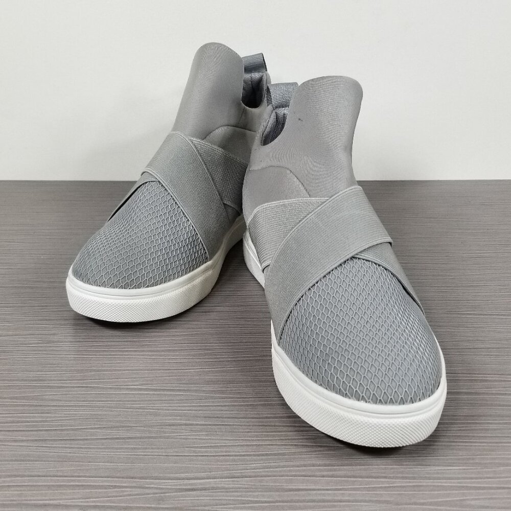 Steve Madden Laynie Wedge Sneakers, Gray Fabric, Womens Various Sizes - Picture 4 of 11